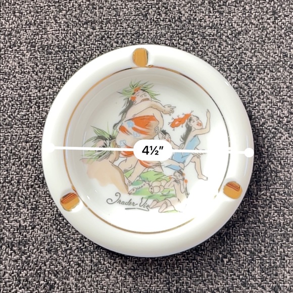 •Vintage Trader Vic Polynesian Dancers Porcelain Ashtray• - Picture 4 of 4